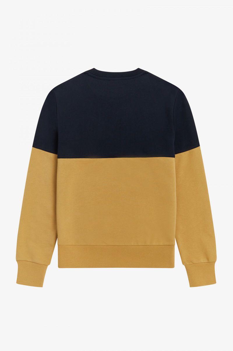 Grey Fred Perry Colour Block Men's Sweatshirts | PH 1563DFMN